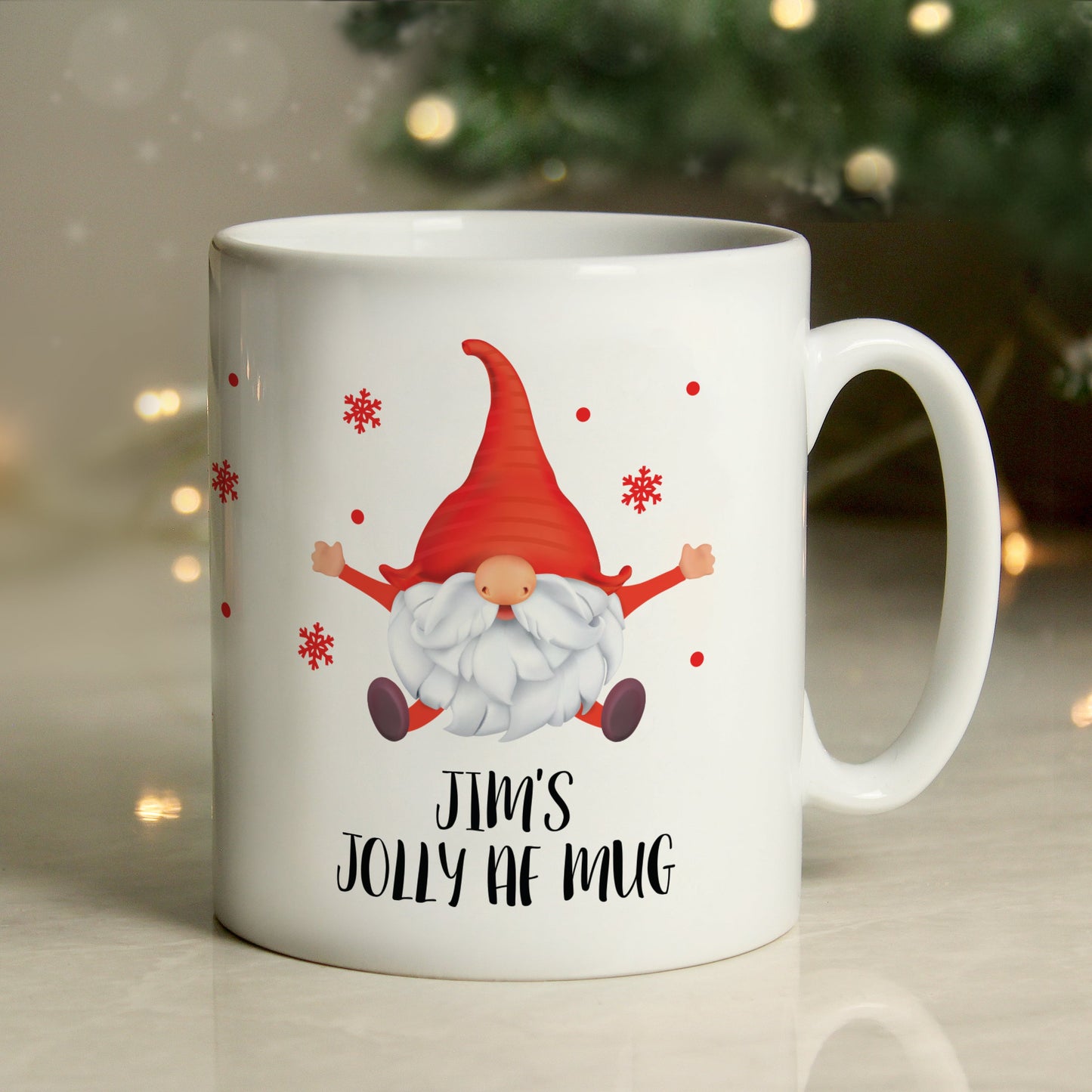 Personalised Red Gonk Christmas Mug: 3 - Mugs By Gift Moments
