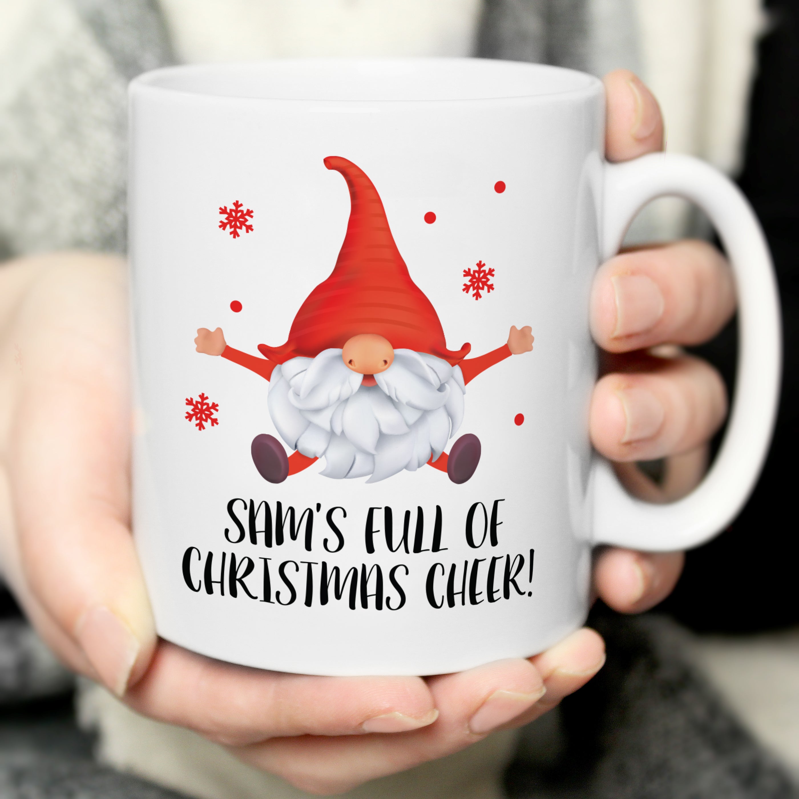 Personalised Red Gonk Christmas Mug - Shop Mugs At Gift Moments - 7