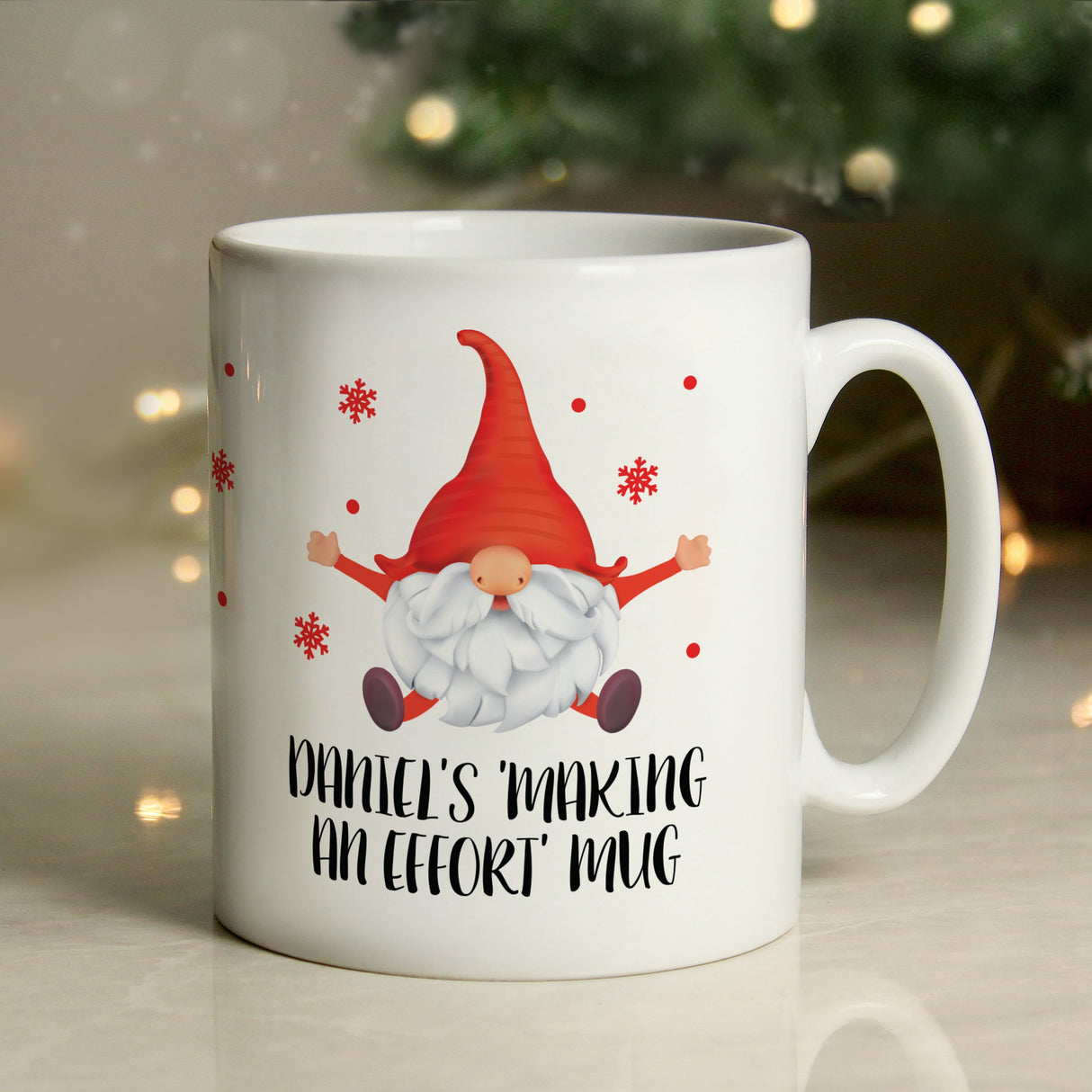 Personalised Red Gonk Christmas Mug: 4 - Mugs By Gift Moments