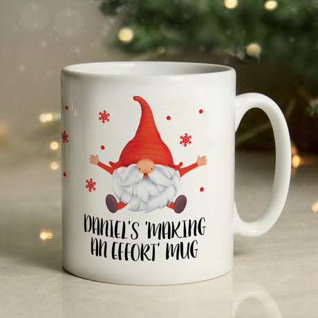 Personalised Red Gonk Christmas Mug: 4 - Mugs By Gift Moments