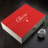 Personalised Red Heart Tea Box Selection: 4 Tea Boxes By Gift Moments
