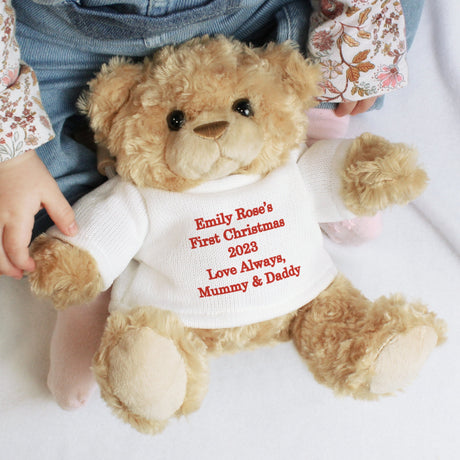 Personalised Red Message Teddy Bear: 1 - Teddy Bears & Soft Toys By Gift Moments
