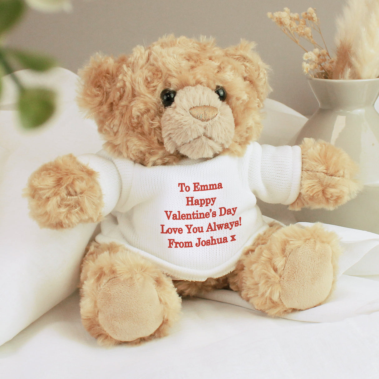Personalised Red Message Teddy Bear: 2 - Teddy Bears & Soft Toys By Gift Moments
