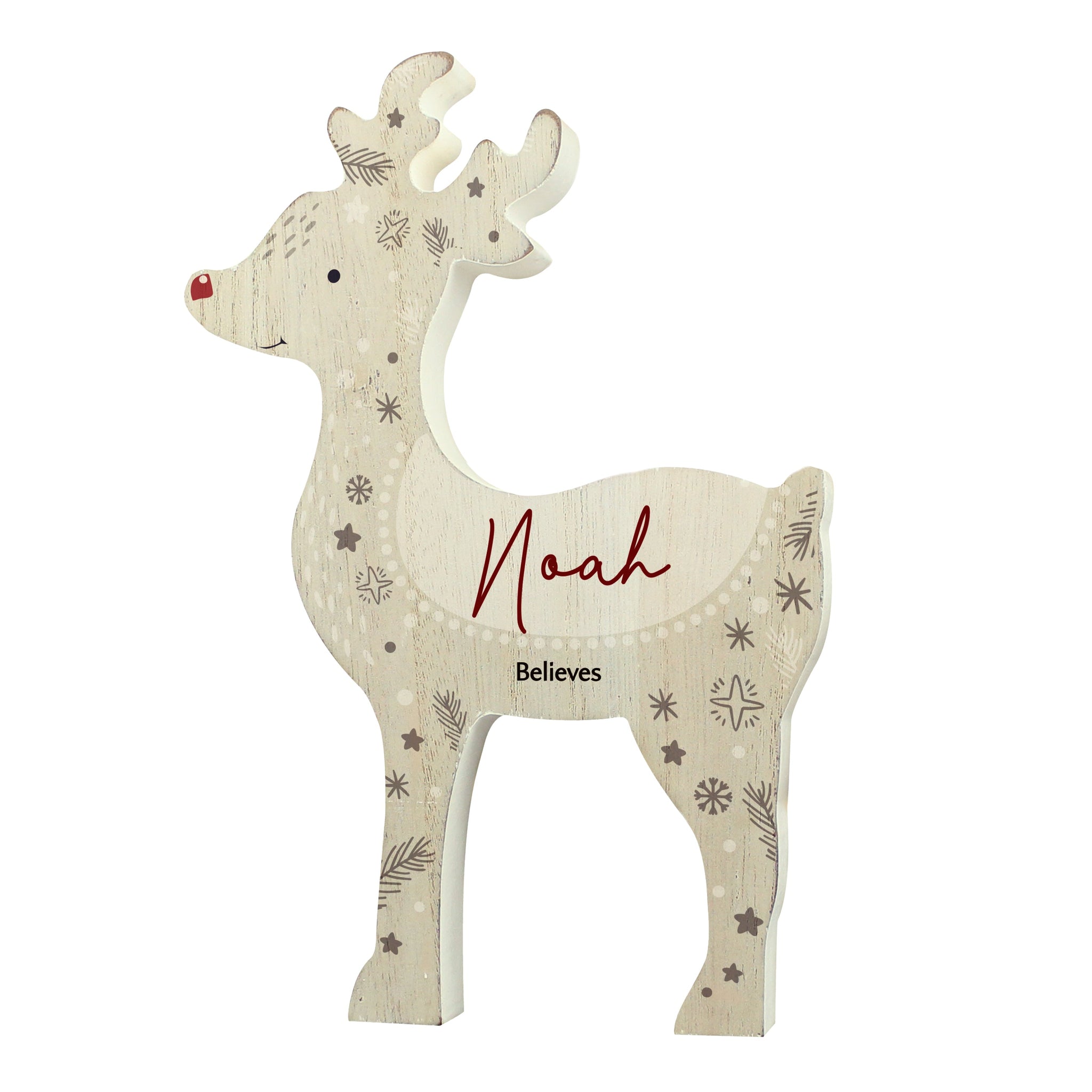 Personalised Red Nosed Reindeer Ornament: 4 - Christmas Decorations By Gift Moments