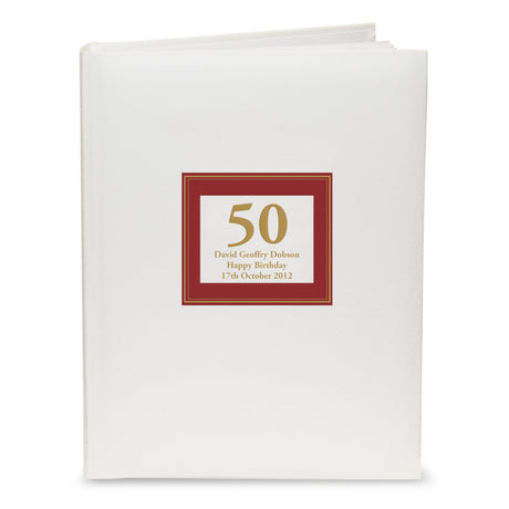 Personalised Red Square Traditional Photo Album: 3 - Photo Albums By Gift Moments