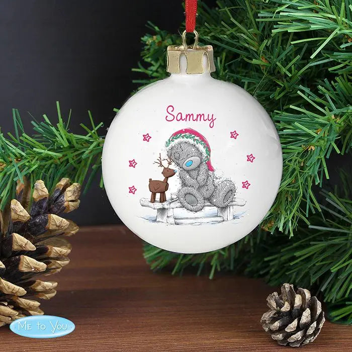 Personalised Me To You Reindeer Bauble - Shop Christmas Baubles At Gift Moments - 1