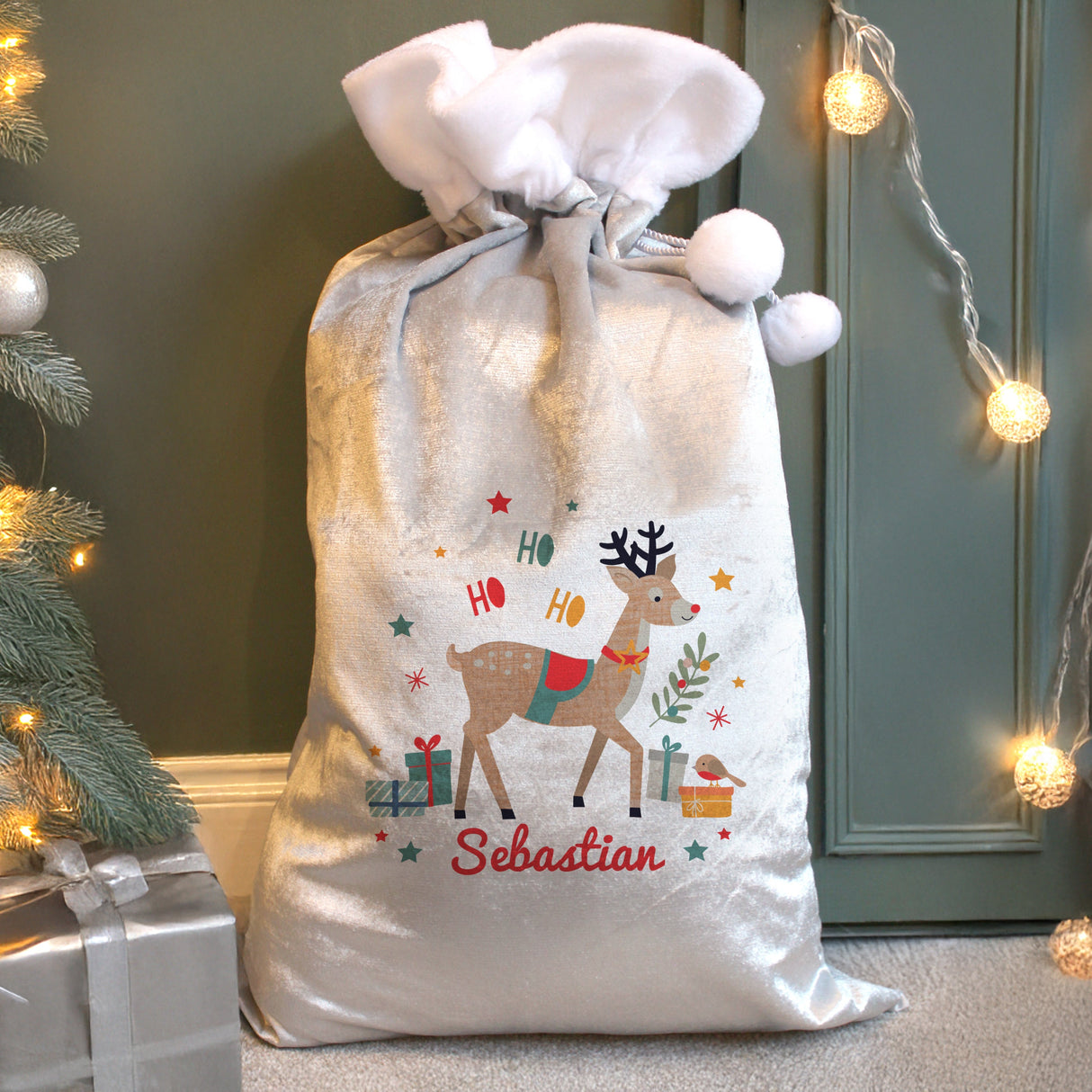 Personalised Reindeer Christmas Sack: 1 - Christmas Sacks By Gift Moments
