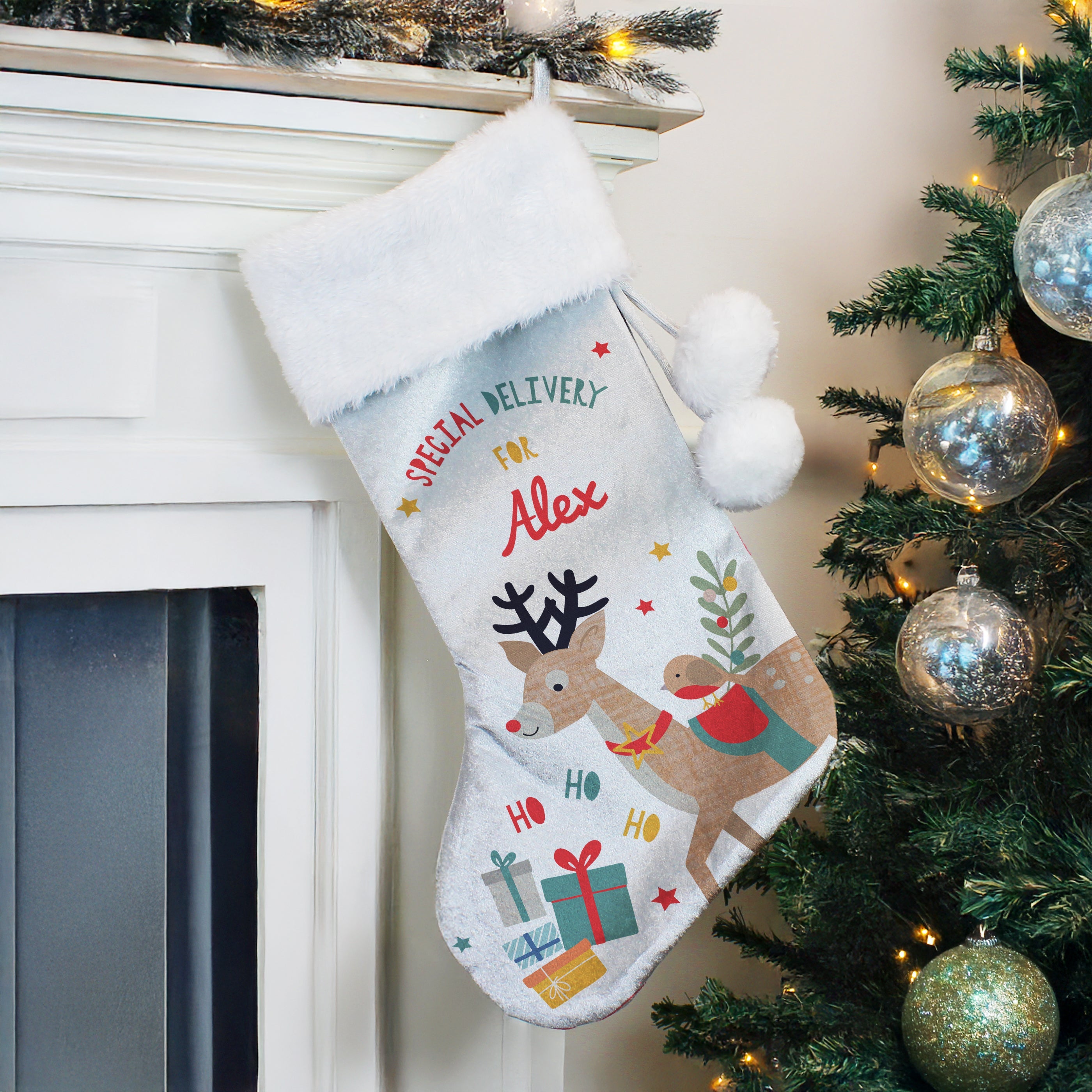 Personalised Reindeer Christmas Stocking - Shop Christmas Stockings At Gift Moments - 1