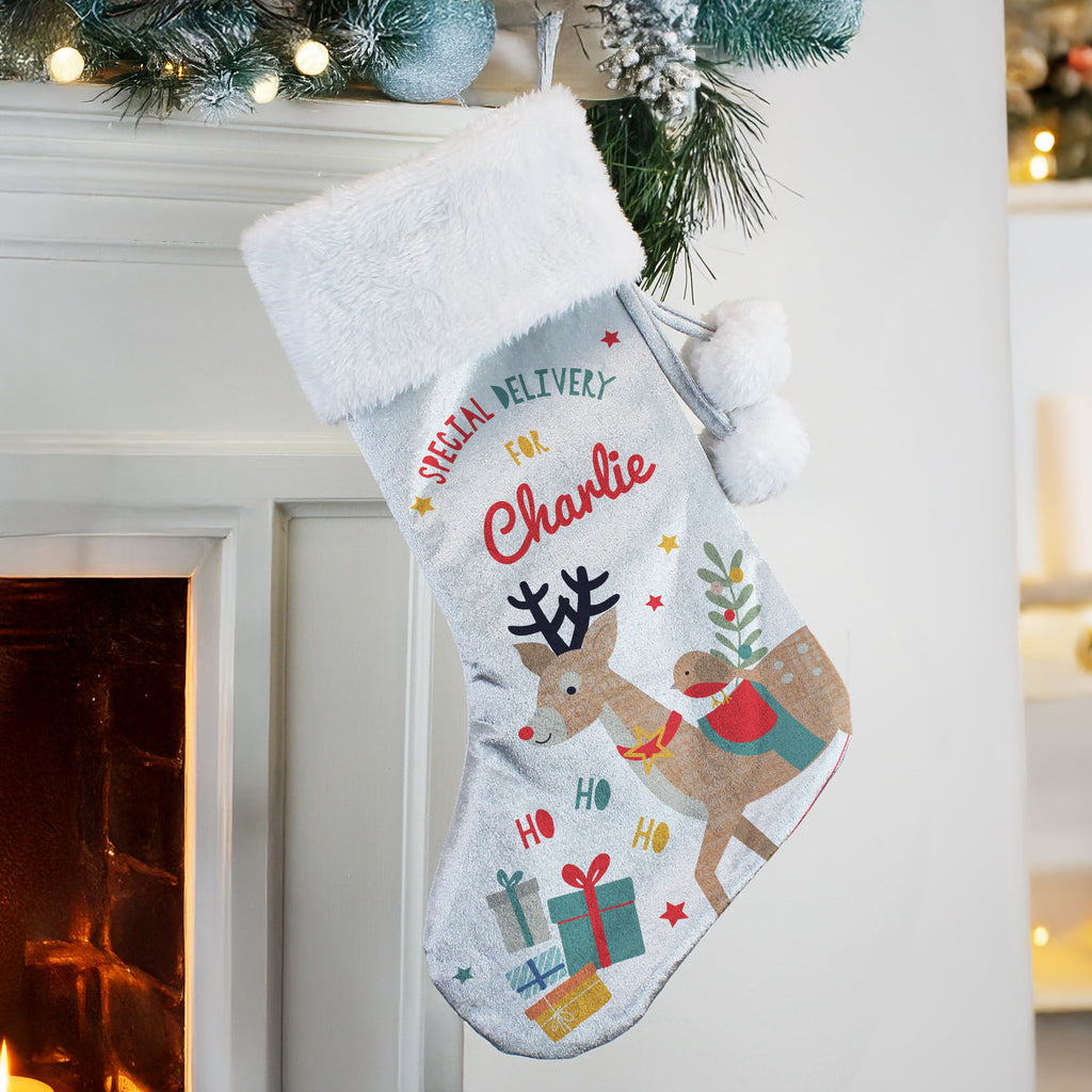 Personalised Reindeer Christmas Stocking - Shop Christmas Stockings At Gift Moments - 3
