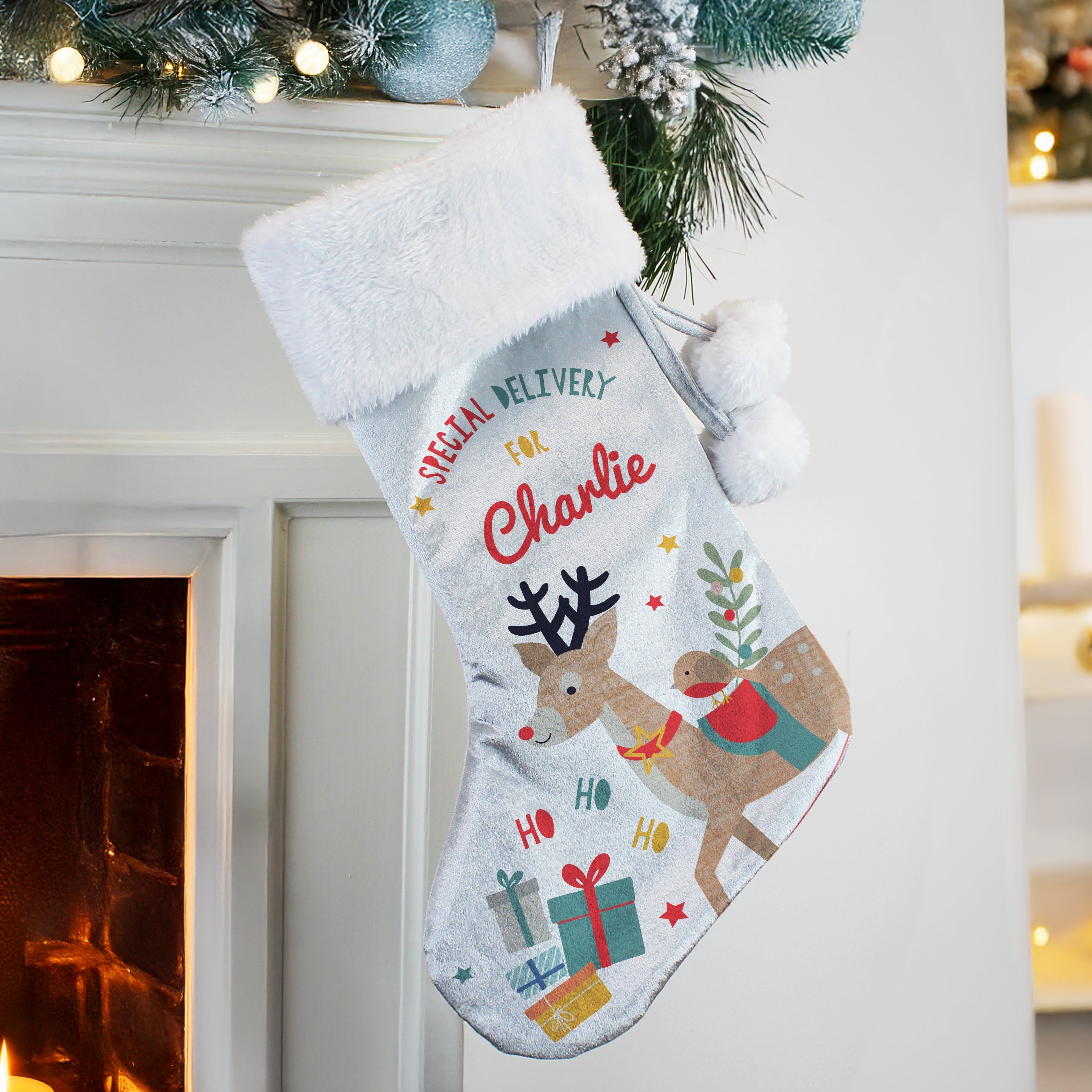 Personalised Reindeer Christmas Stocking - Shop Christmas Stockings At Gift Moments - 3