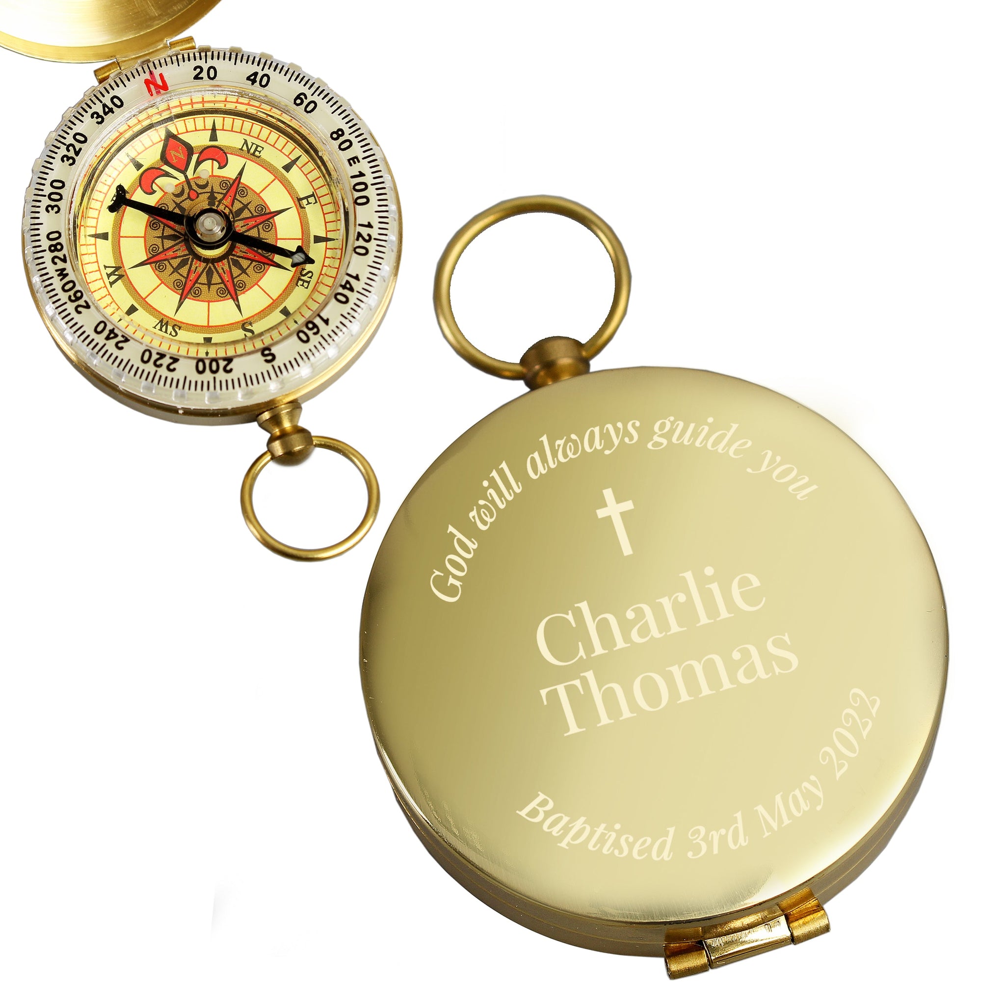 Personalised Religious Compass: 2 - Compasses By Gift Moments