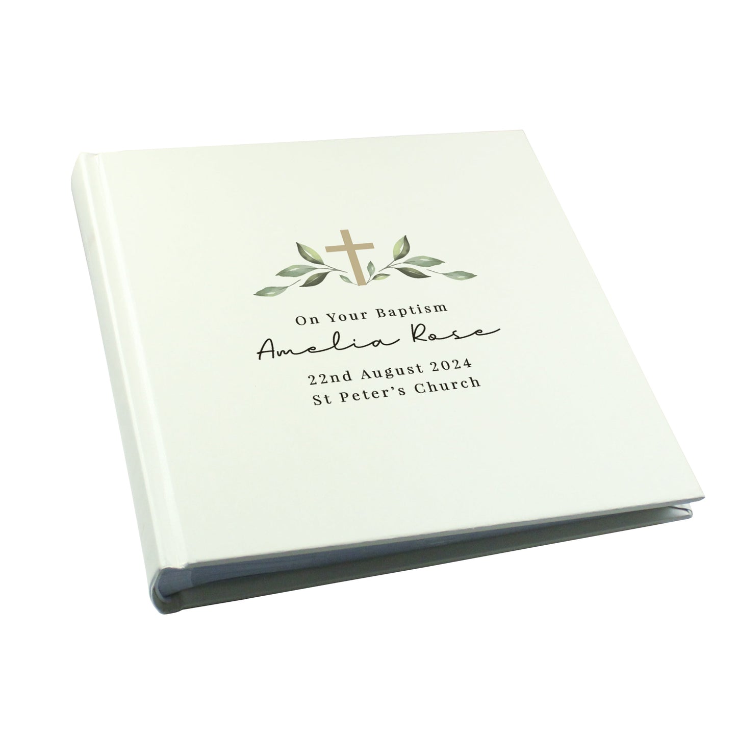 Personalised Religious Cross Square Photo Album: 5 - Photo Albums By Gift Moments