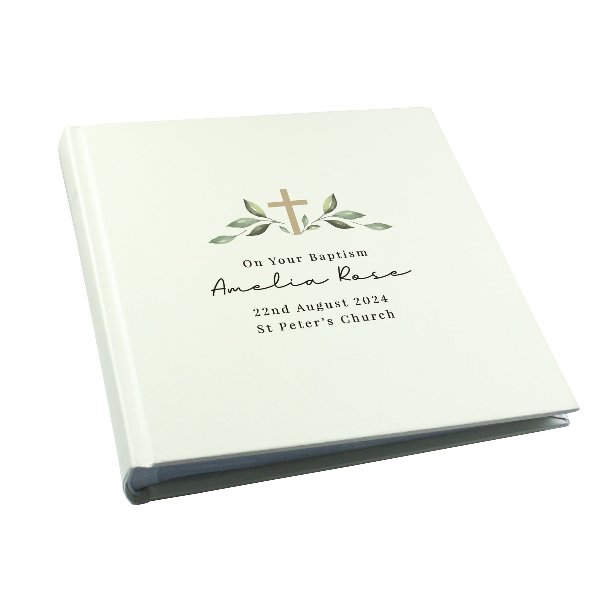 Personalised Religious Cross Square Photo Album: 5 - Photo Albums By Gift Moments
