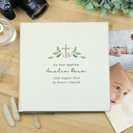 Personalised Religious Cross Square Photo Album: 1 - Photo Albums By Gift Moments