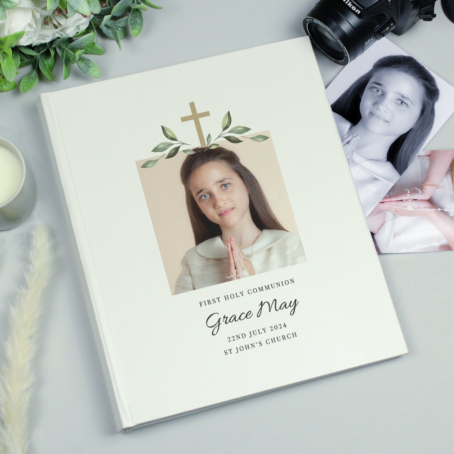 Personalised Religious Photo Upload Traditional Photo Album: 3 - Photo Albums By Gift Moments