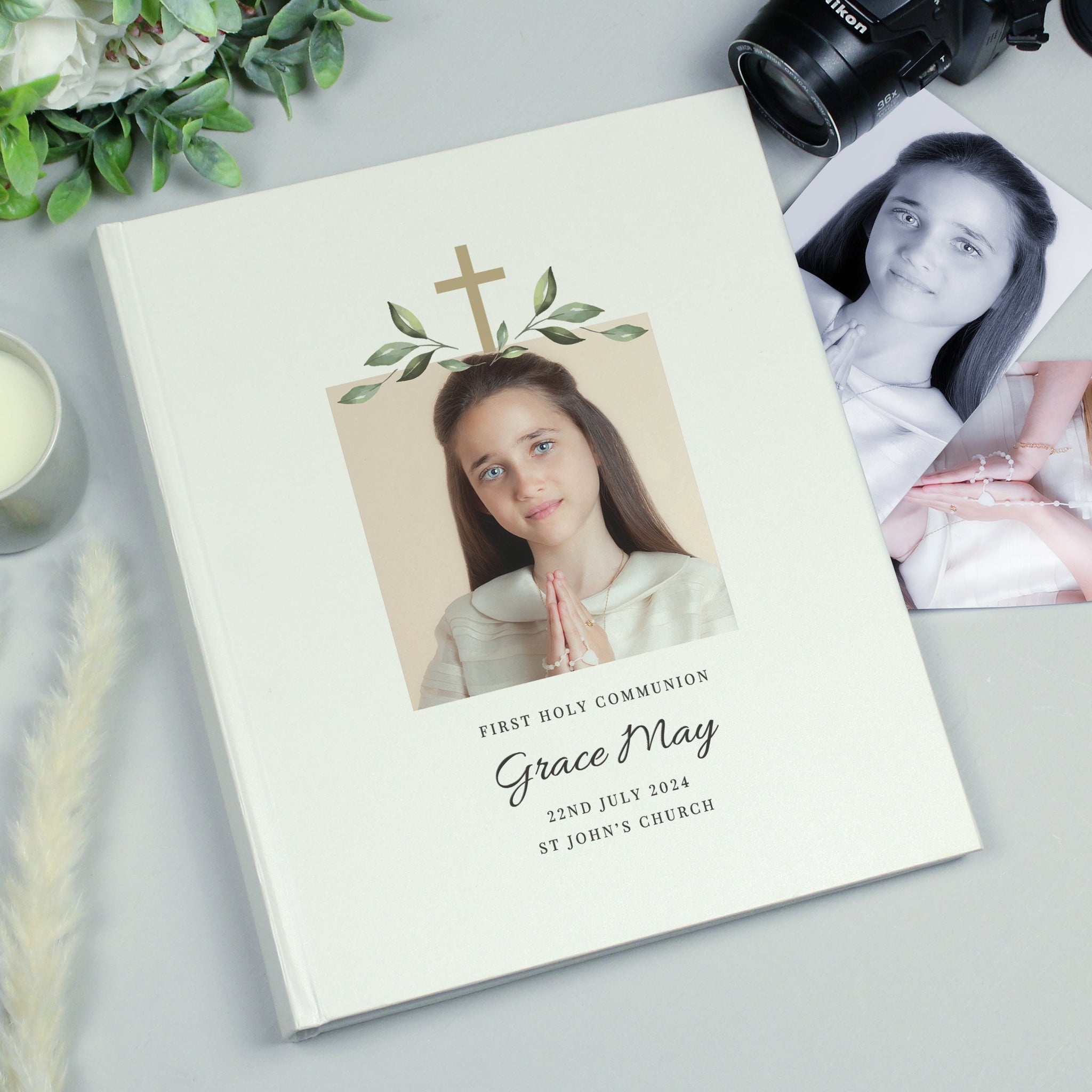 Personalised Religious Photo Upload Traditional Photo Album: 3 - Photo Albums By Gift Moments
