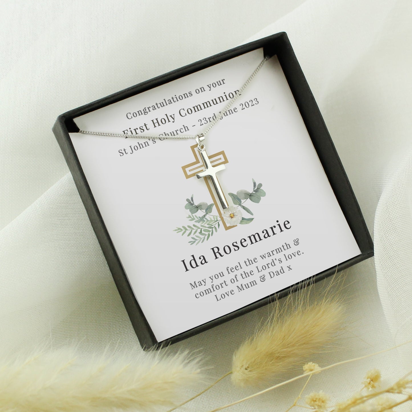 Personalised Religious Sentiment Cross Necklace and Box: 1 - Necklaces By Gift Moments