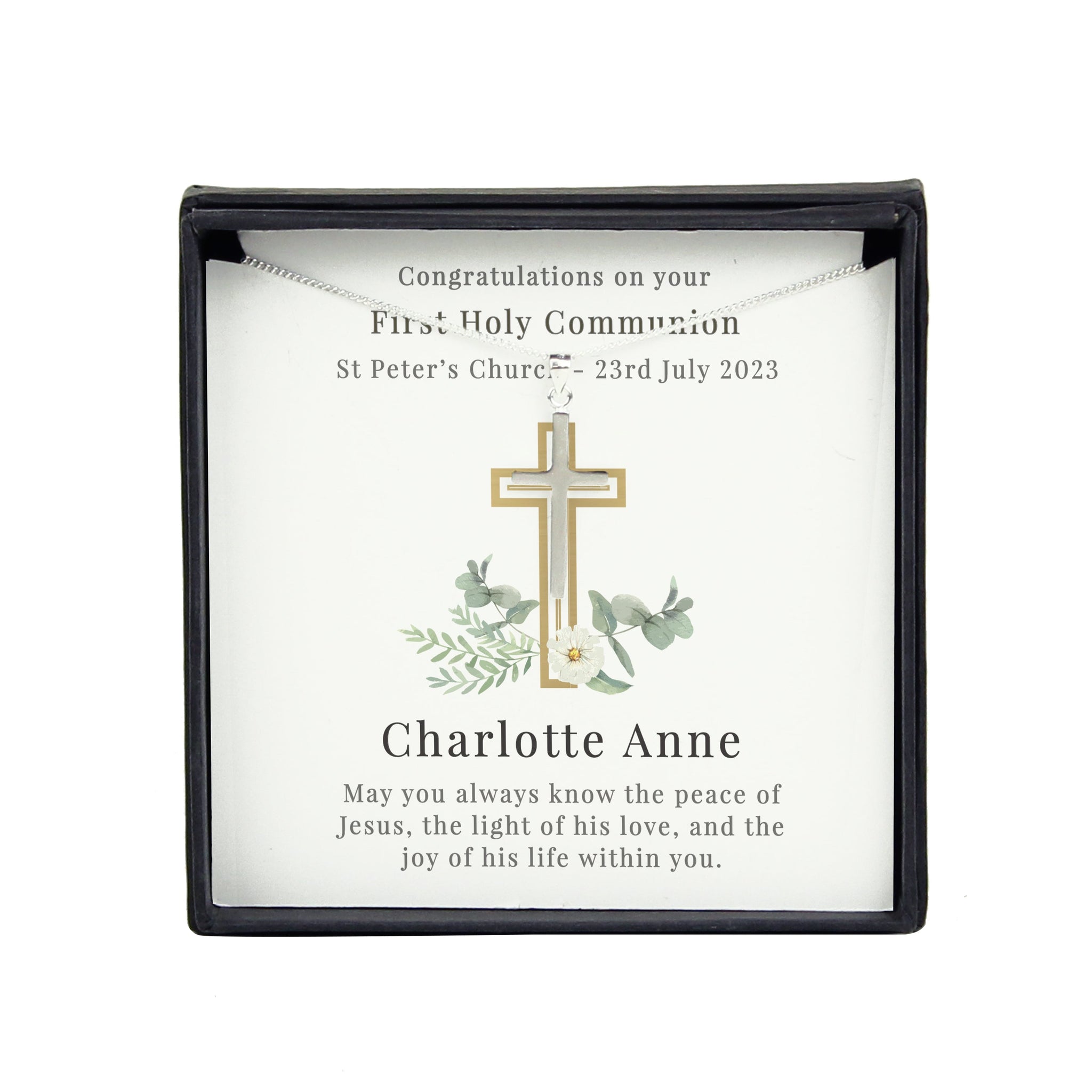 Personalised Religious Sentiment Cross Necklace and Box: 5 - Necklaces By Gift Moments