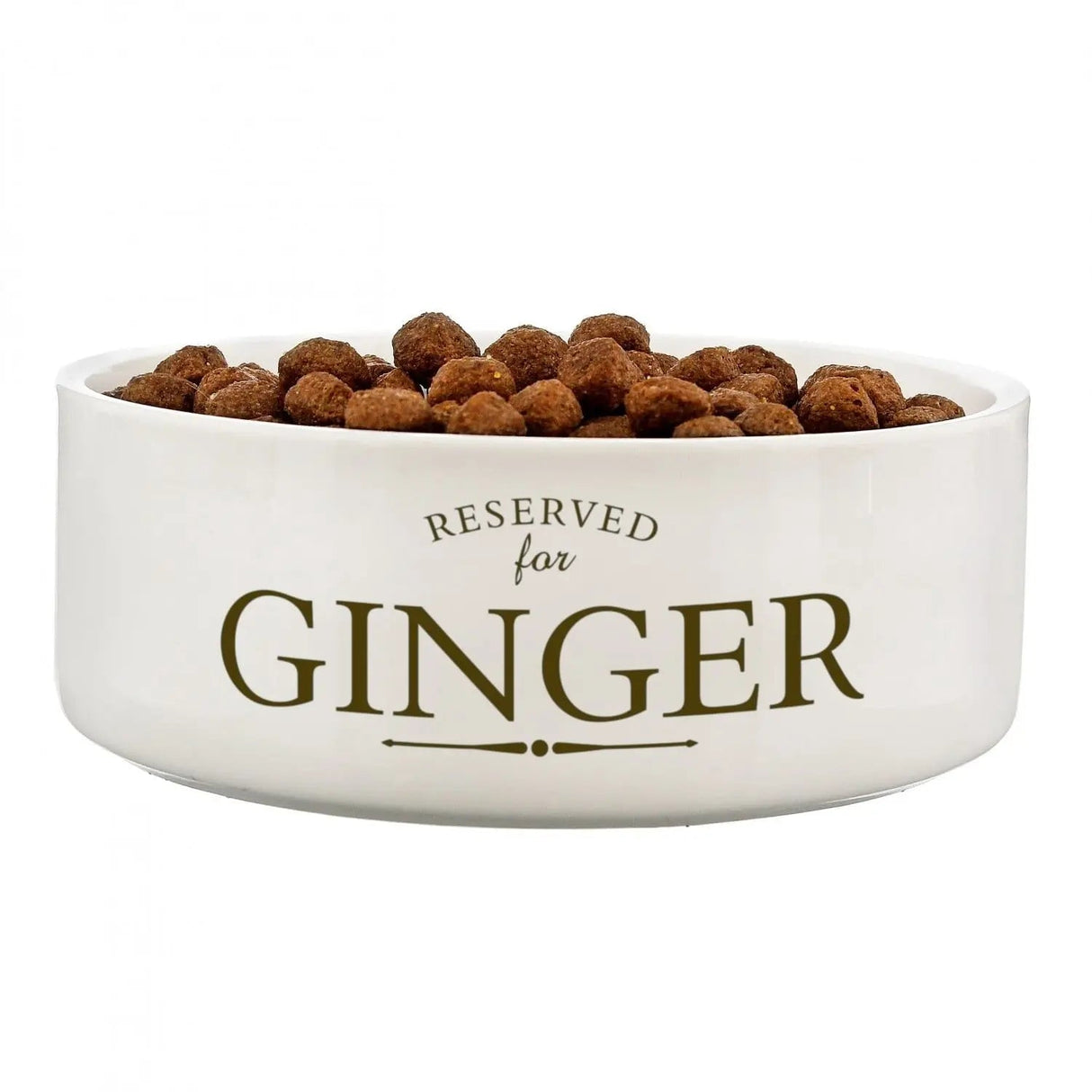 Personalised Reserved For White Pet Bowl: 3 - Pet Products By Gift Moments