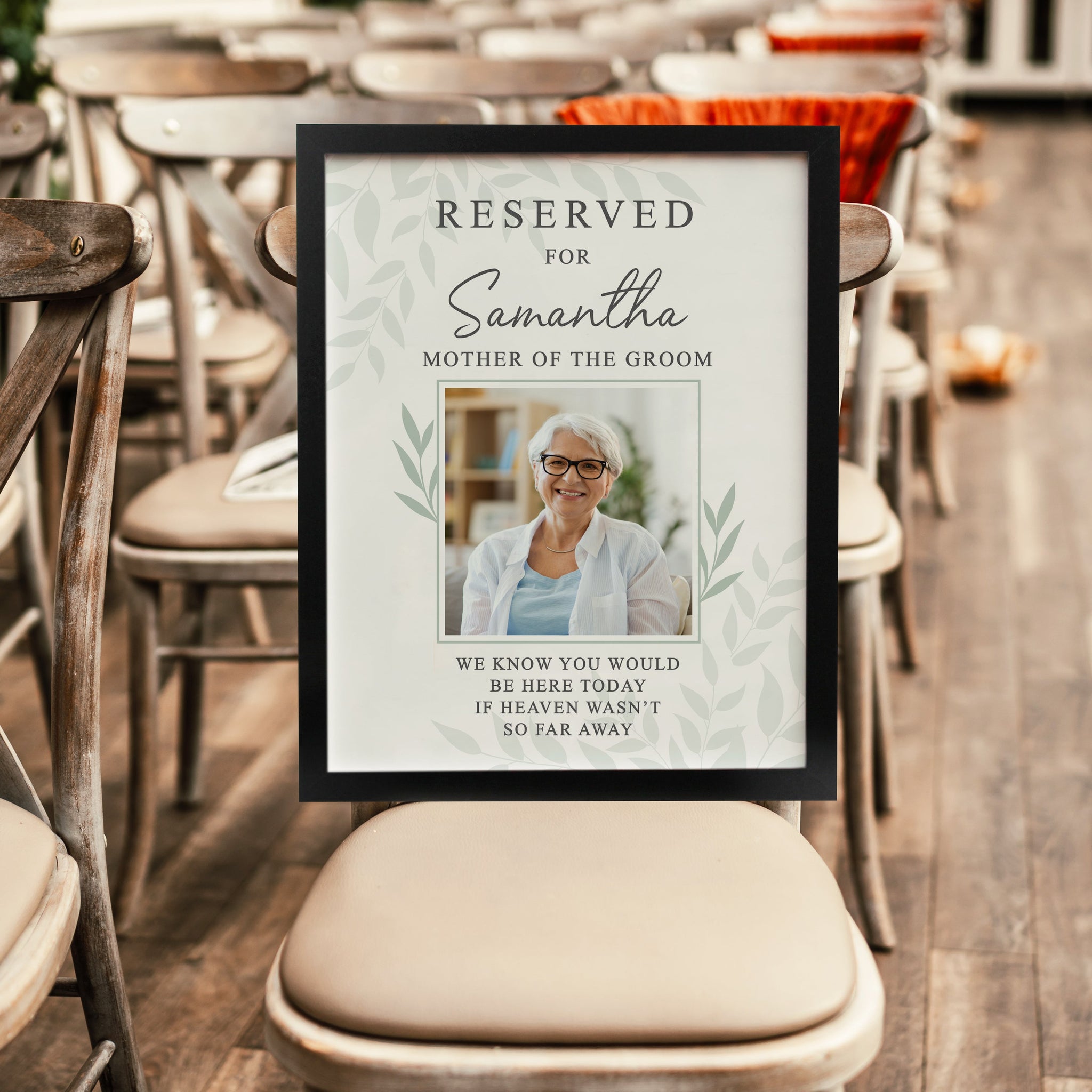Personalised Reserved For Photo Framed Prints: 2 - Black - Framed Prints By Gift Moments