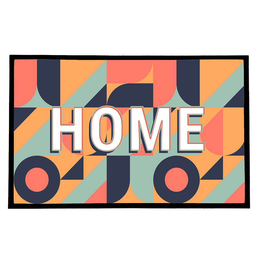 Personalised Retro Pattern Doormat: 4 - Doormats By Gift Moments