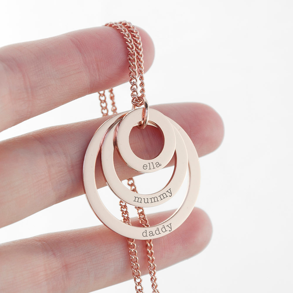 Personalised Rings of Love Necklaces: 4 - Necklaces By Gift Moments