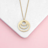 Personalised Rings of Love Necklaces: 5 - Gold - Necklaces By Gift Moments