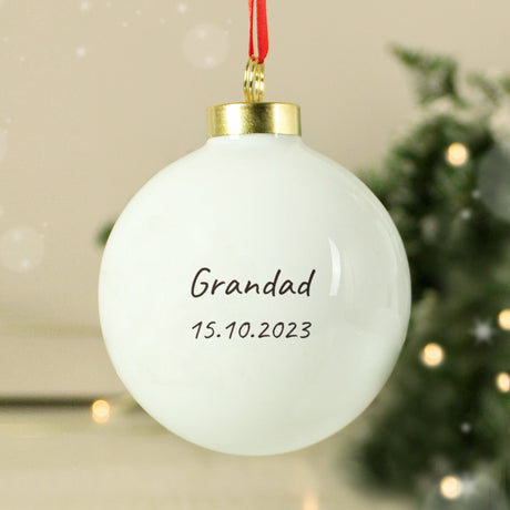 Personalised Robins Appear Bauble: 2 - Christmas Baubles By Gift Moments