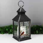 Personalised Robins Appear.. Memorial Black Lantern - Shop LED Lighting At Gift Moments - 4
