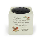 Personalised Robins Appear Memorial Vase: 4 - Memorials By Gift Moments