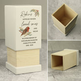 Personalised Robins Appear Small Wooden Urn: 6 - Urns By Gift Moments