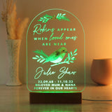 Personalised Robins Appear Wooden Based LED Light: 4 - LED Lighting By Gift Moments