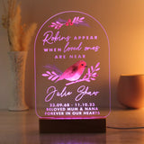 Personalised Robins Appear Wooden Based LED Light: 8 - LED Lighting By Gift Moments