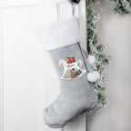 Personalised Rocking Horse Luxury Silver Grey Stocking - Shop Christmas Stockings At Gift Moments - 3