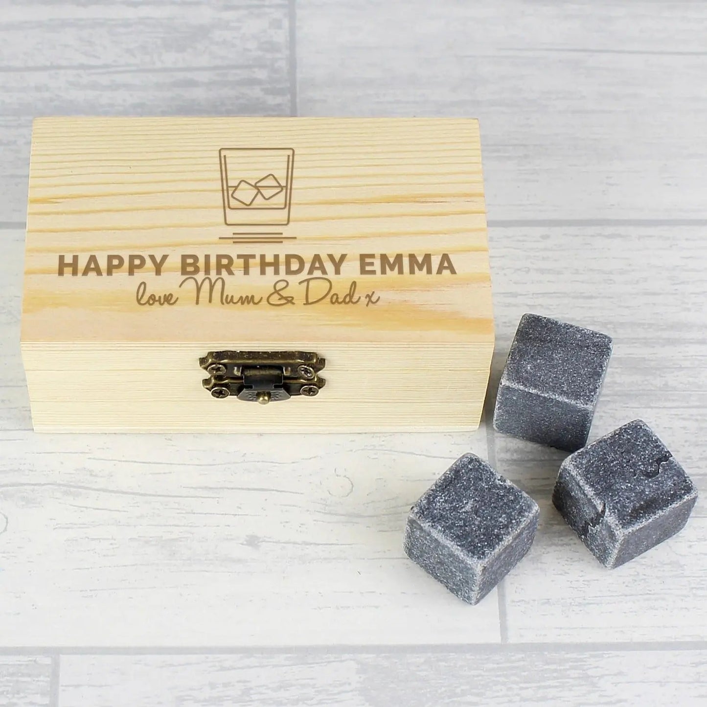 Personalised On The Rocks Cooling Stones: 2 - Barware By Gift Moments