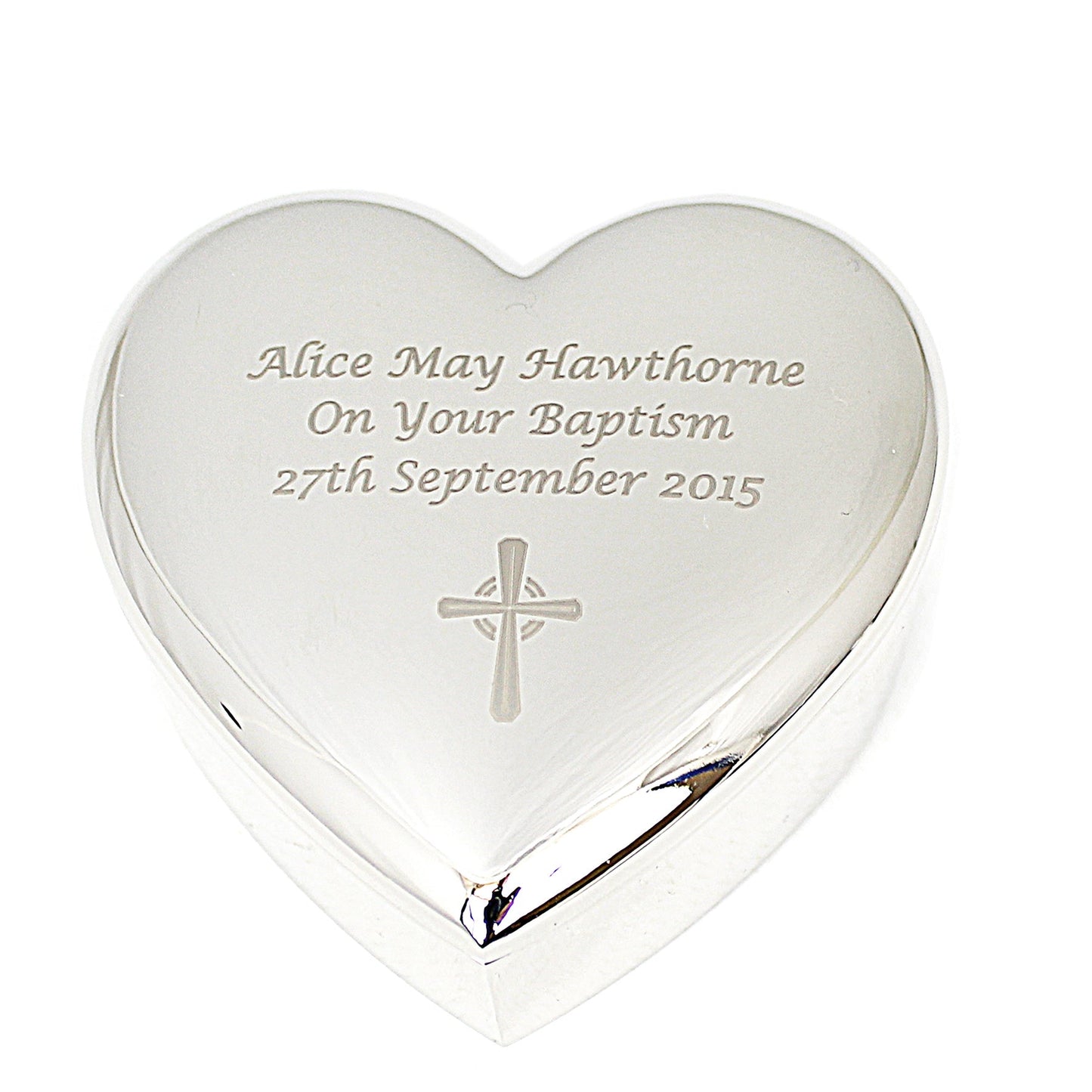 Personalised Rosary Beads and Cross Heart Trinket Box: 6 - Trinket Boxes By Gift Moments