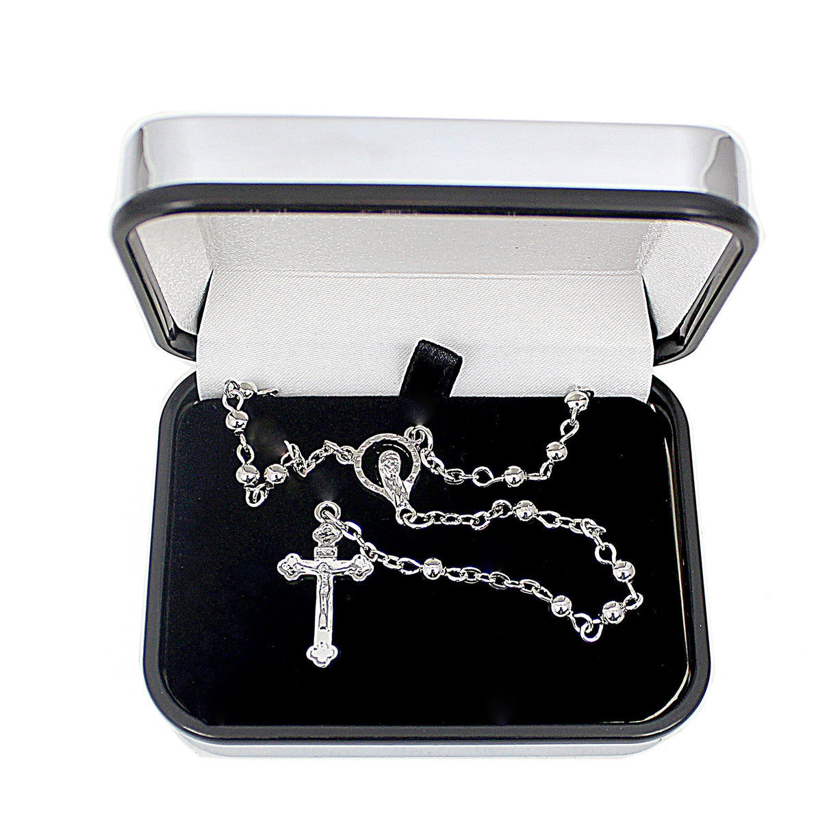 Personalised Rosary Beads and Cross Trinket Box: 3 - Trinket Boxes By Gift Moments