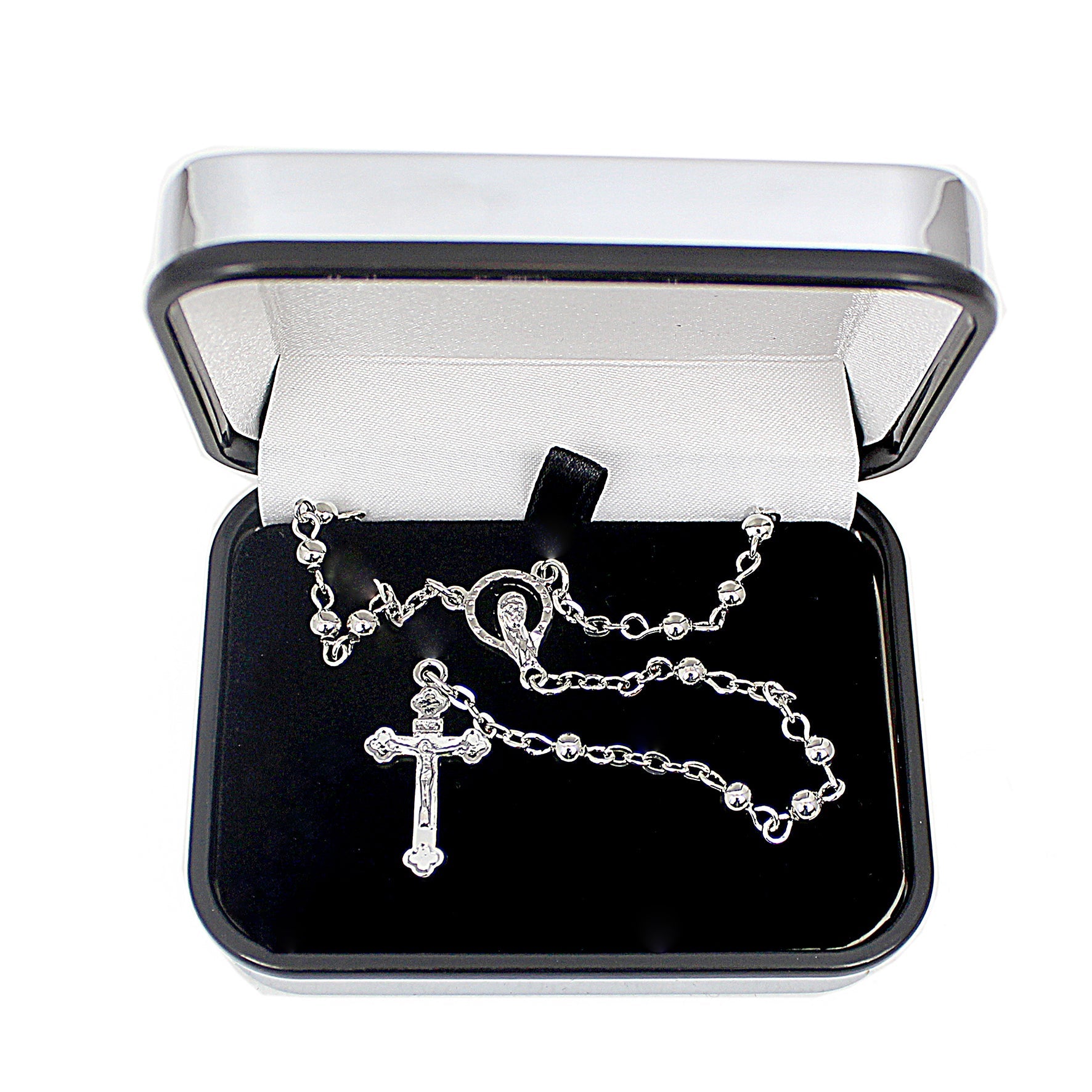 Personalised Rosary Beads and Cross Trinket Box: 9 - Trinket Boxes By Gift Moments