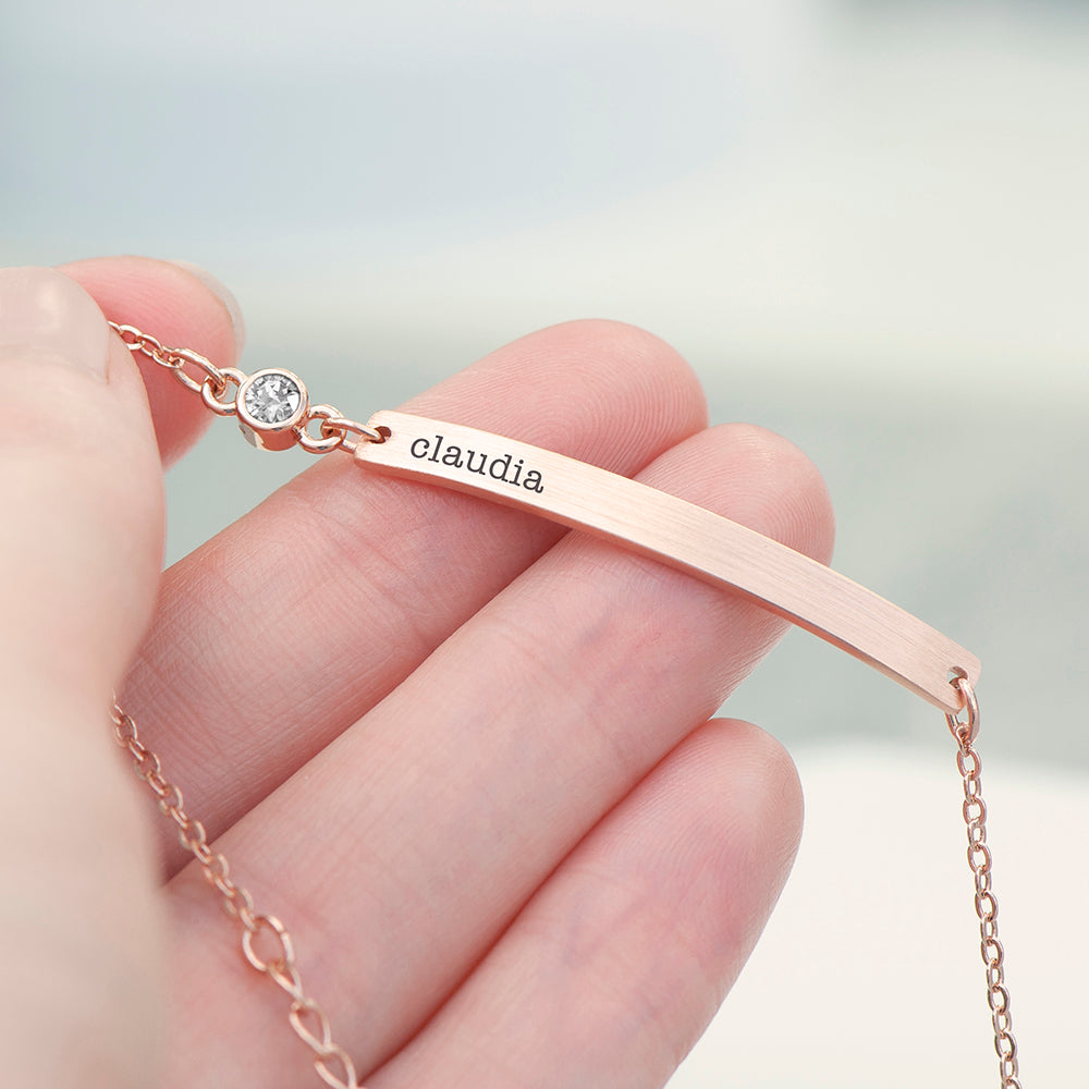 Personalised Rose Gold Birthstone Swarovski Crystal Bracelets: 4 - Bracelets By Gift Moments