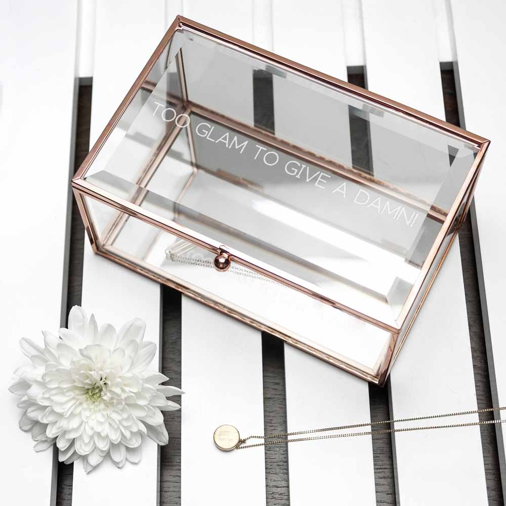 Personalised Rose Gold Glass Jewellery Boxes: 10 - Jewellery Boxes By Gift Moments