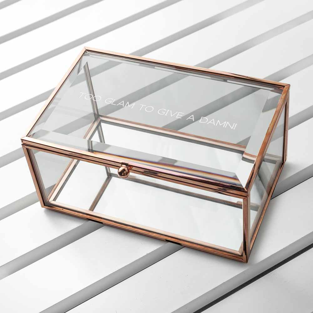 Personalised Rose Gold Glass Jewellery Boxes: 8 - Jewellery Boxes By Gift Moments