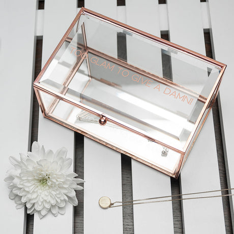 Personalised Rose Gold Glass Jewellery Boxes: 4 - Jewellery Boxes By Gift Moments