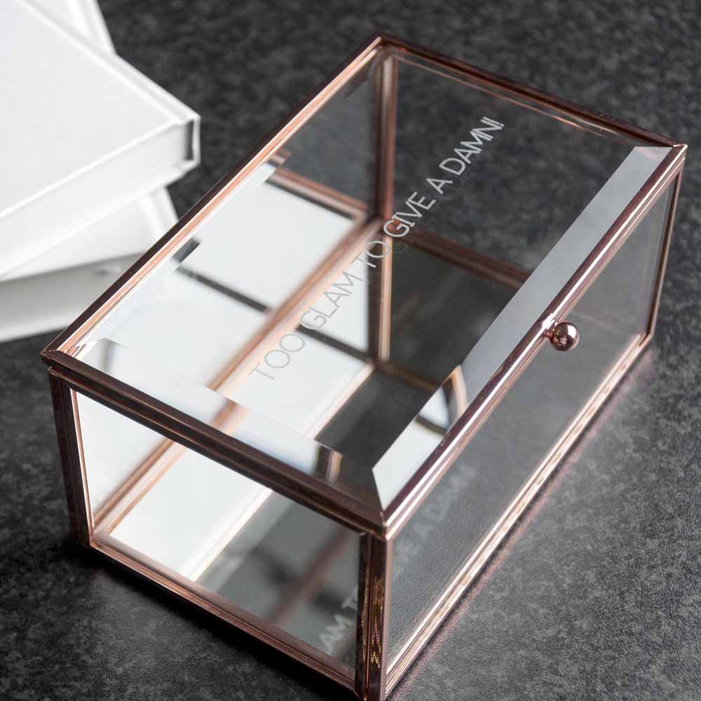 Personalised Rose Gold Glass Jewellery Boxes: 6 - Jewellery Boxes By Gift Moments
