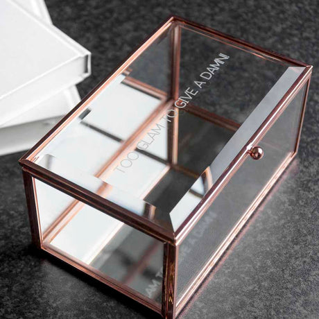 Personalised Rose Gold Glass Jewellery Boxes: 6 - Jewellery Boxes By Gift Moments