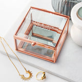 Personalised Rose Gold Glass Trinket Boxes: 6 Etched Trinket Boxes By Gift Moments