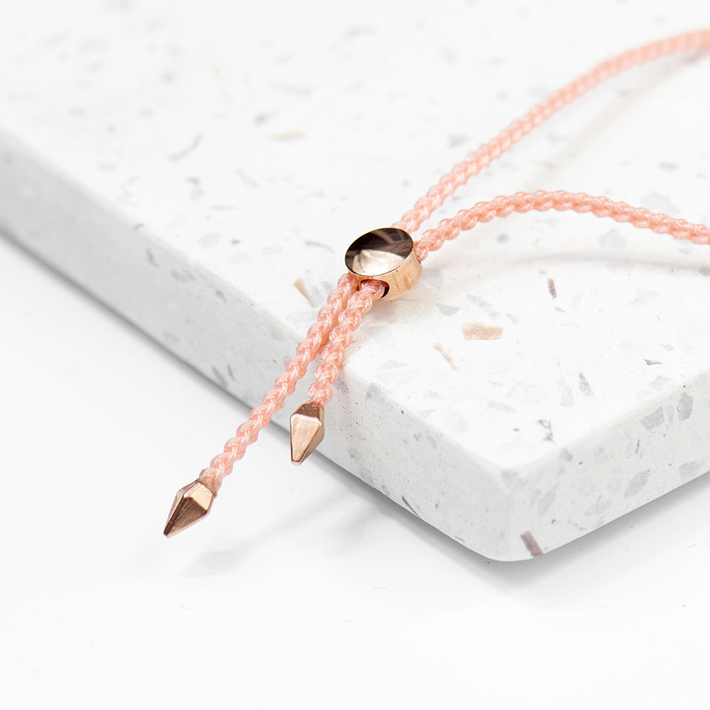 Personalised Rose Gold Identity Rope Bracelet: 3 - Bracelets By Gift Moments