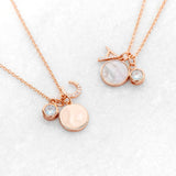 Personalised Rose Gold Initial Necklace with Mother of Pearl: 8 - Necklaces By Gift Moments