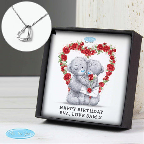 Personalised Me to You Roses Heart Necklace and Box: 2 - Necklaces