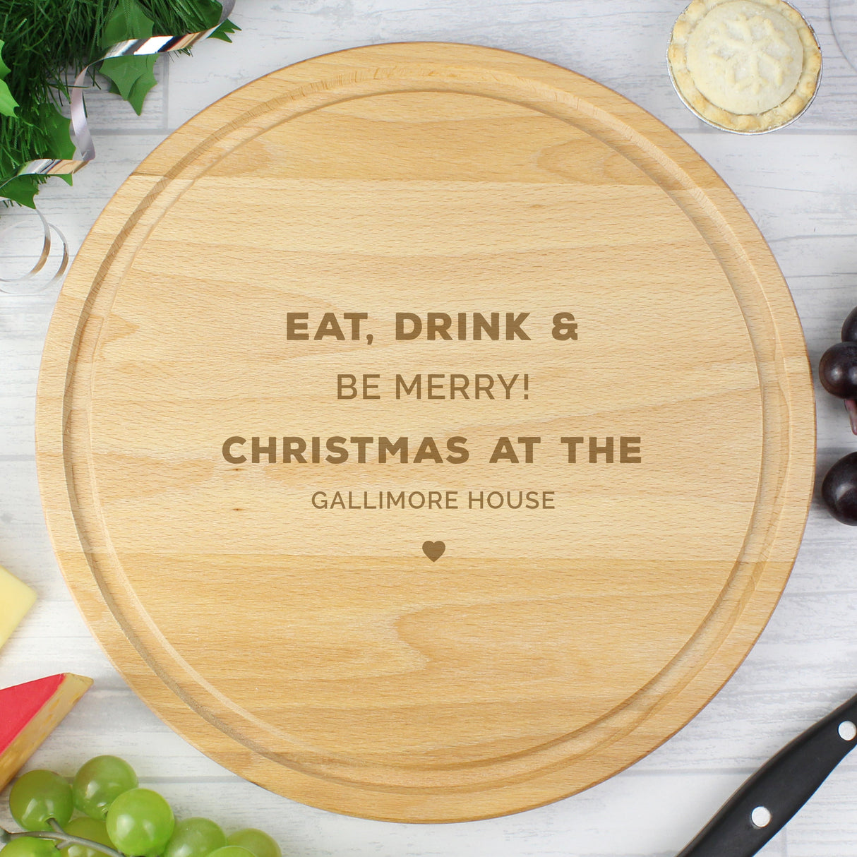 Personalised Round Chopping Board: 4 - Chopping Boards By Gift Moments