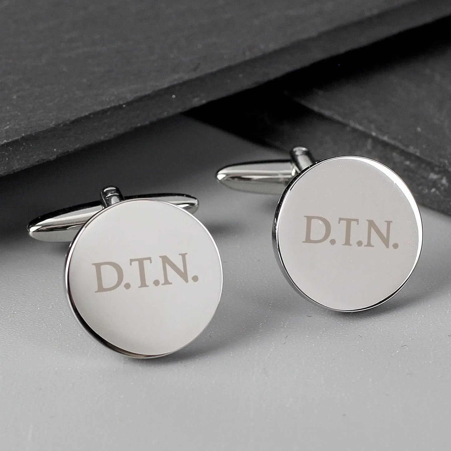 Personalised Round Cufflinks: 1 - Cufflinks & Tie Slides By Gift Moments